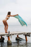 Byron Bay Kikoy Towel Beige/Turquoise