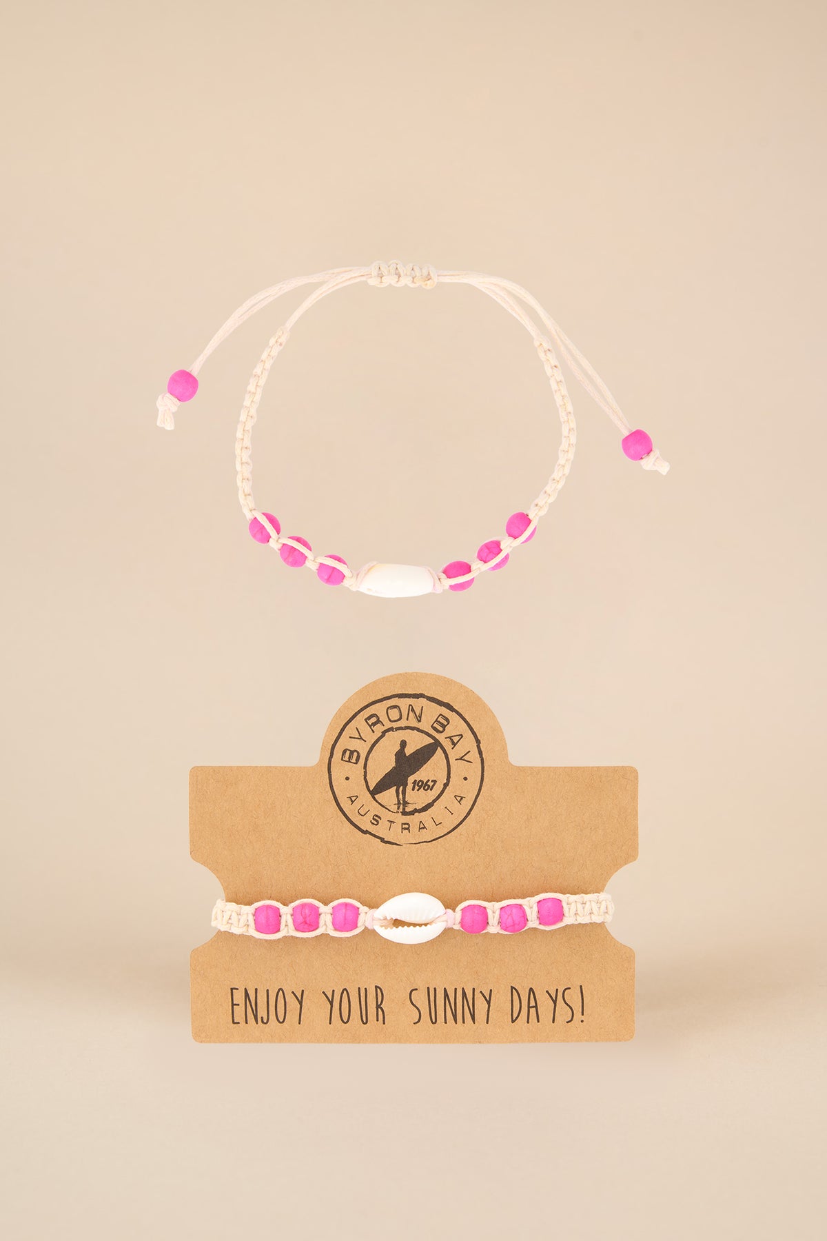 Byron Bay Shell Bracelet Pink – Byron Bay Suncare